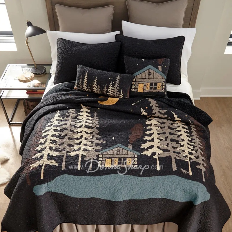 Donna Sharp Moonlit Cabin Cotton Quilted Bedding