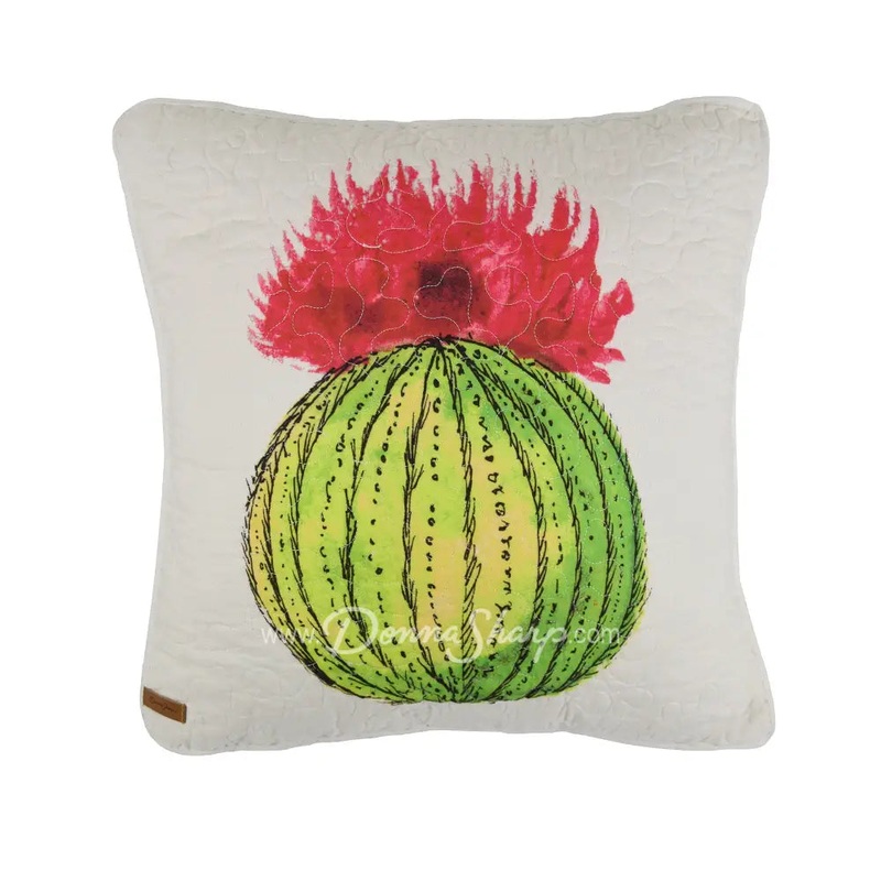 Donna Sharp Morning Desert Dec Pillow (barrel cactus)