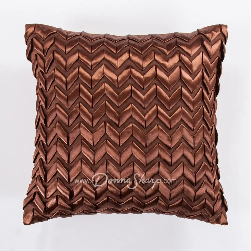 Donna Sharp Ribbon Dec Pillow (Brown)