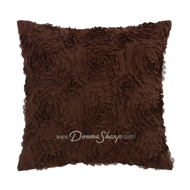 Donna Sharp Roses Dec Pillow (Brown)
