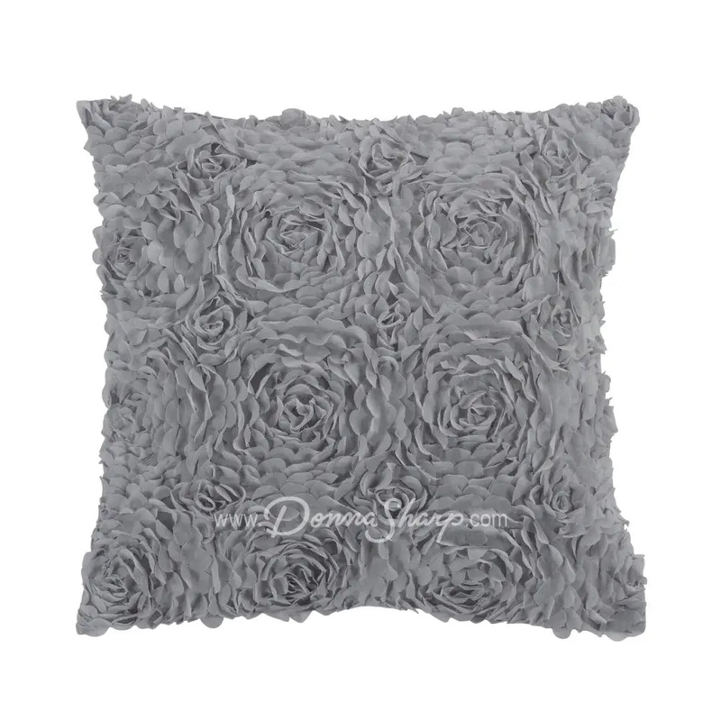 Donna Sharp Roses Dec Pillow (Grey)