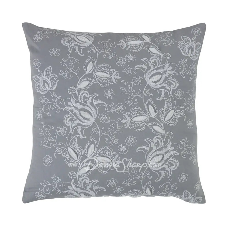 Donna Sharp Vista Dec Pillow (Grey, emb)