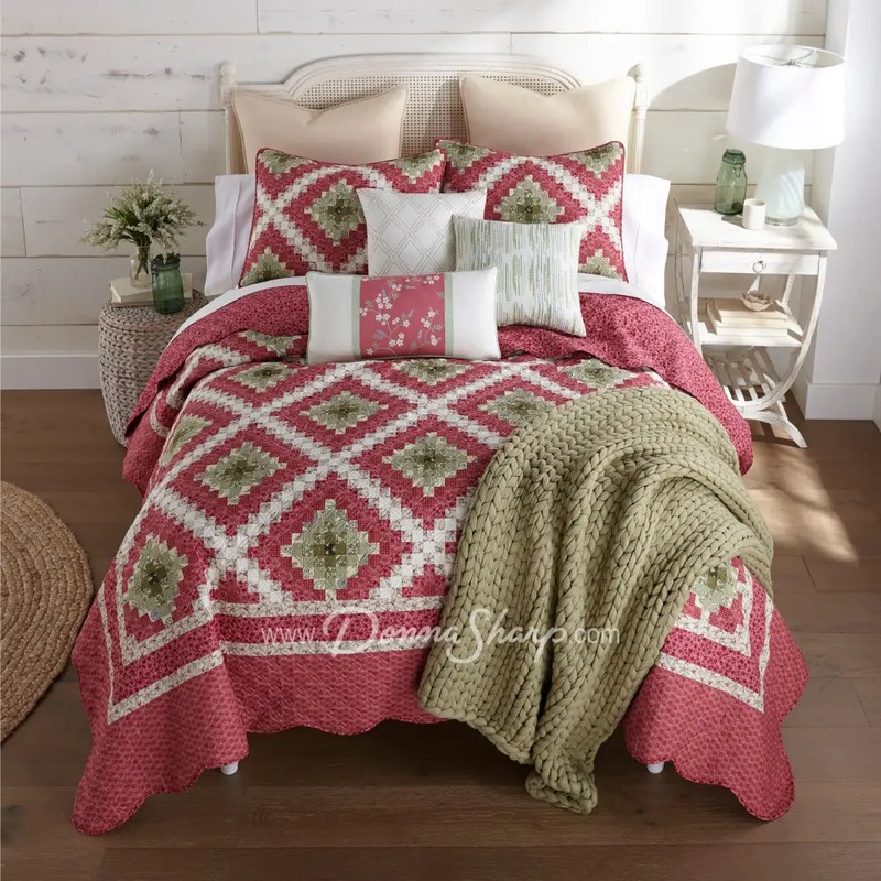 Sweet Melon 3PC Quilted Bedding Set from Your Lifestyle by Donna Sharp