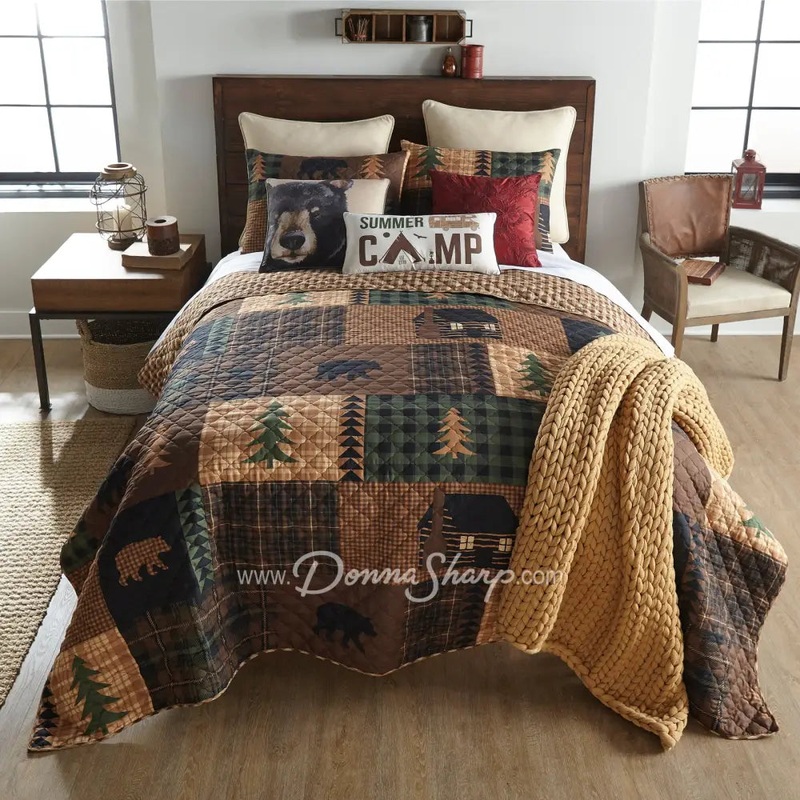 Your Lifestyle by Donna Sharp Brown Bear Cabin Quilted Bedding Set