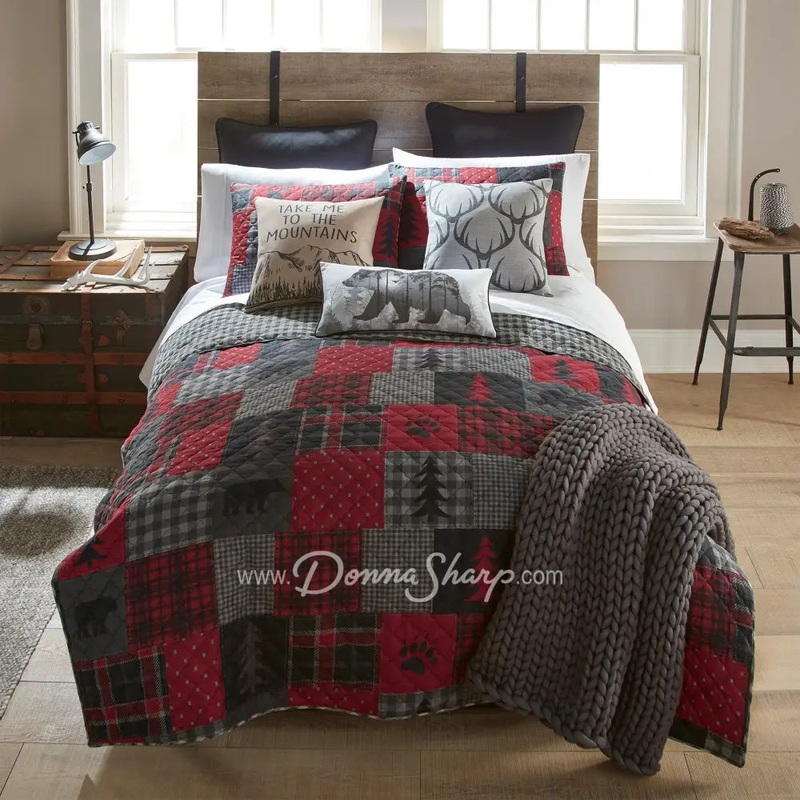 Your Lifestyle by Donna Sharp Red Forest Microfiber Quilt Bedding Set