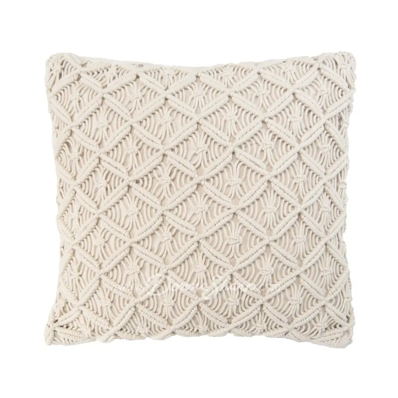 Cream Crochet Decorative Pillow by Donna Sharp