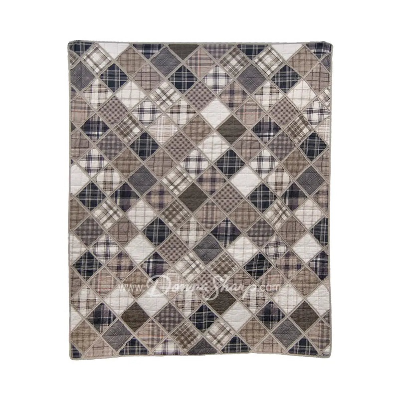 Donna Sharp Driftwood Cotton Patchwork Throw Blanket