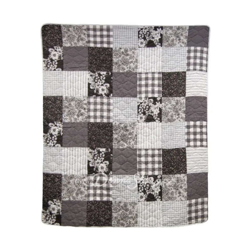 Donna Sharp Indiana Farmhouse Pieced Cotton Quilted Throw