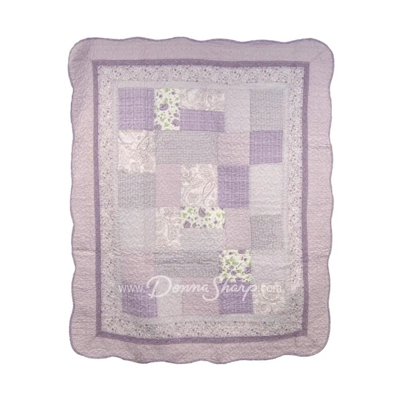 Donna Sharp Lavender Rose Cotton Throw