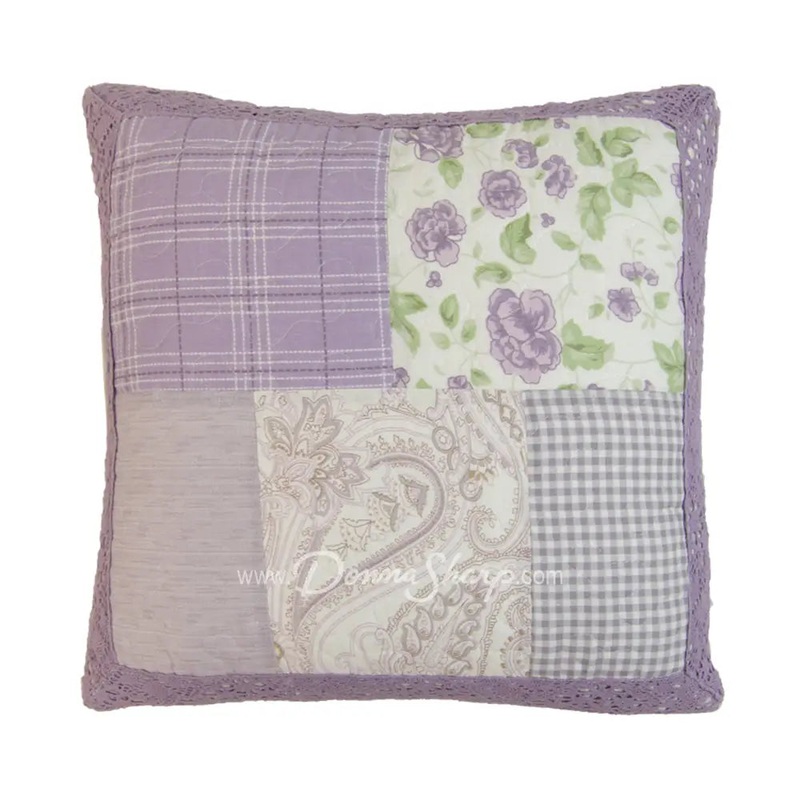 Donna Sharp Lavender Rose Patch Decorative Pillow