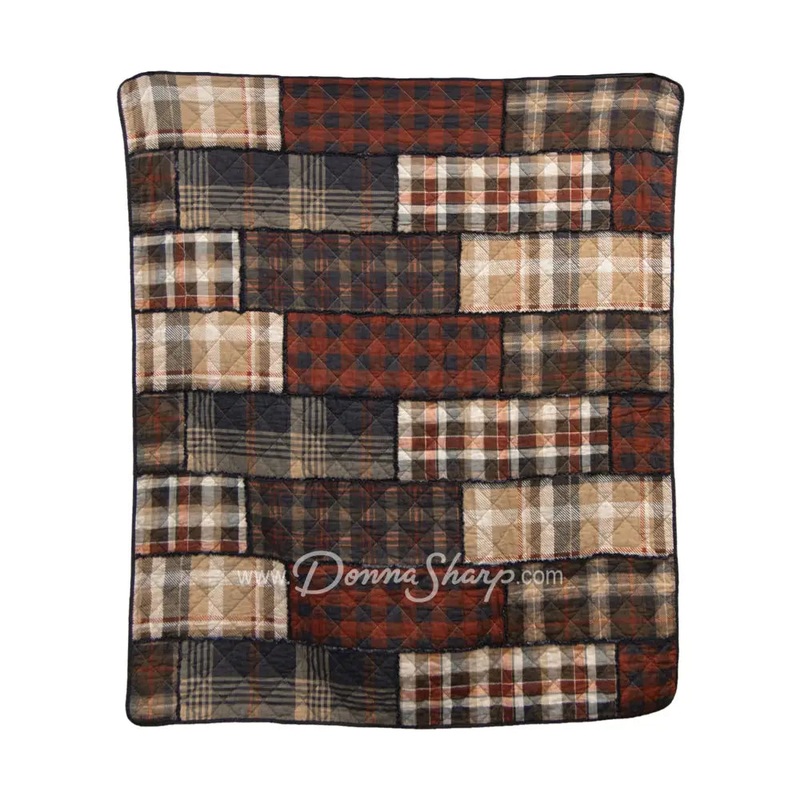 Donna Sharp LJ Plaid Quilted Throw Blanket
