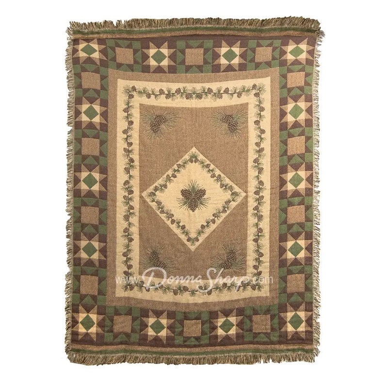Donna Sharp Matelasse Throw (Antique Pine)
