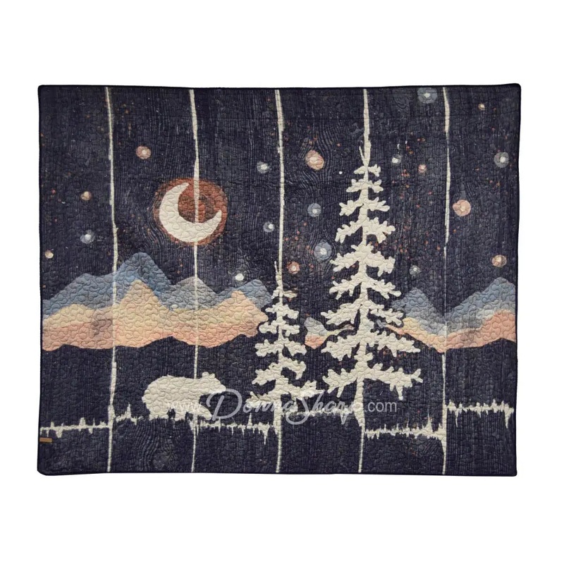 Donna Sharp Moonlit Bear Cotton Quilted Throw