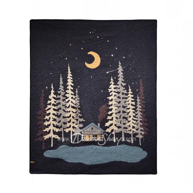 Donna Sharp Moonlit Cabin Cotton Quilted Throw