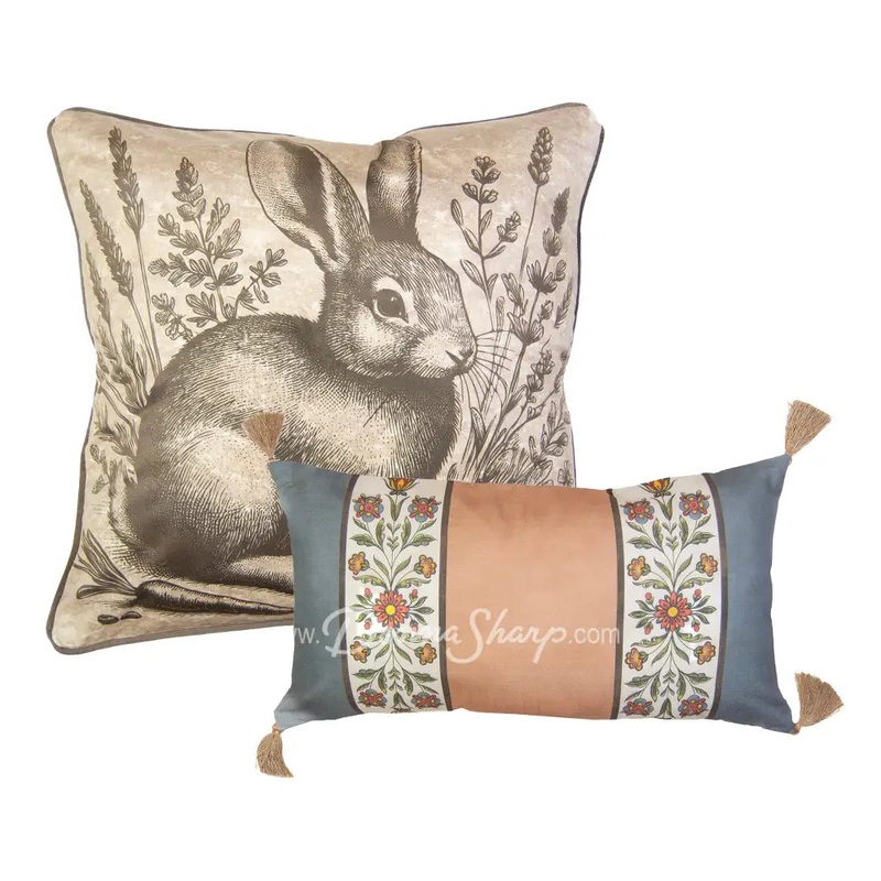 Donna Sharp Peach Rose Pillow Set (Set2)