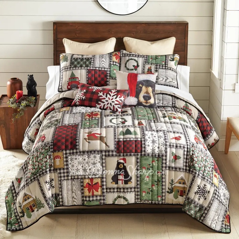 Winter Cottage Quilted Bedding Set from Your Lifestyle