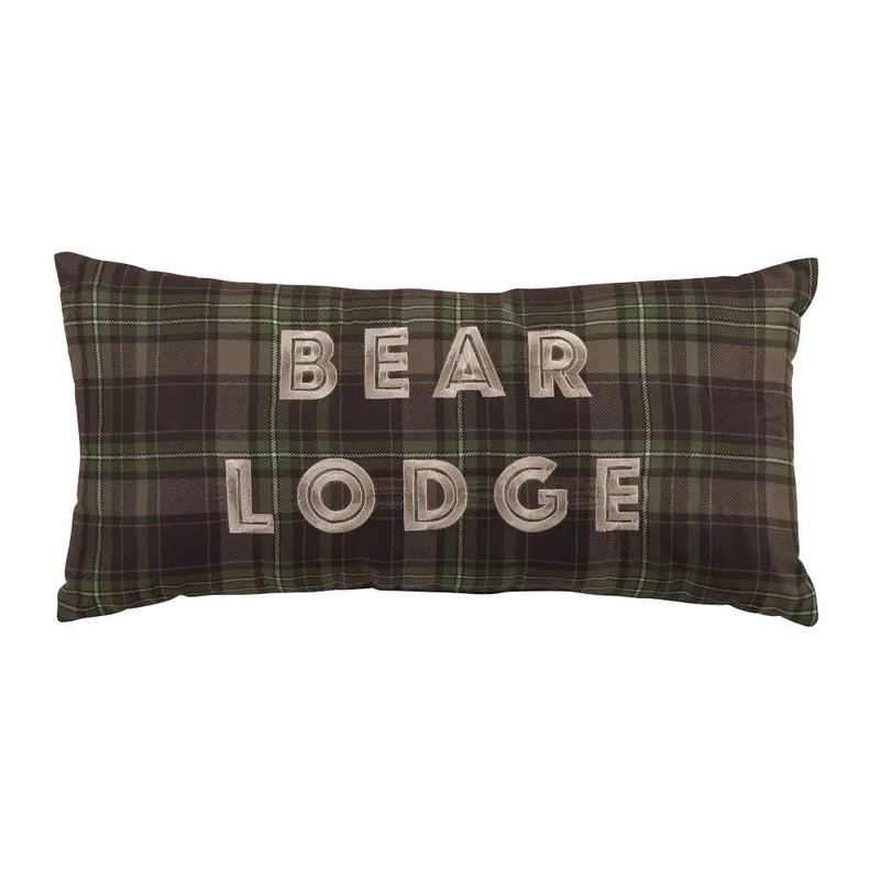 Donna Sharp Bear Panels Lodge Decorative Pillow