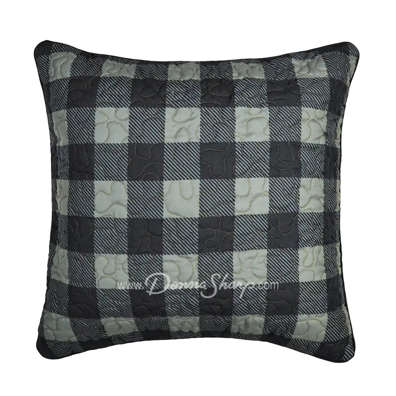 Donna Sharp Bear Walk Plaid Check Decorative Pillow