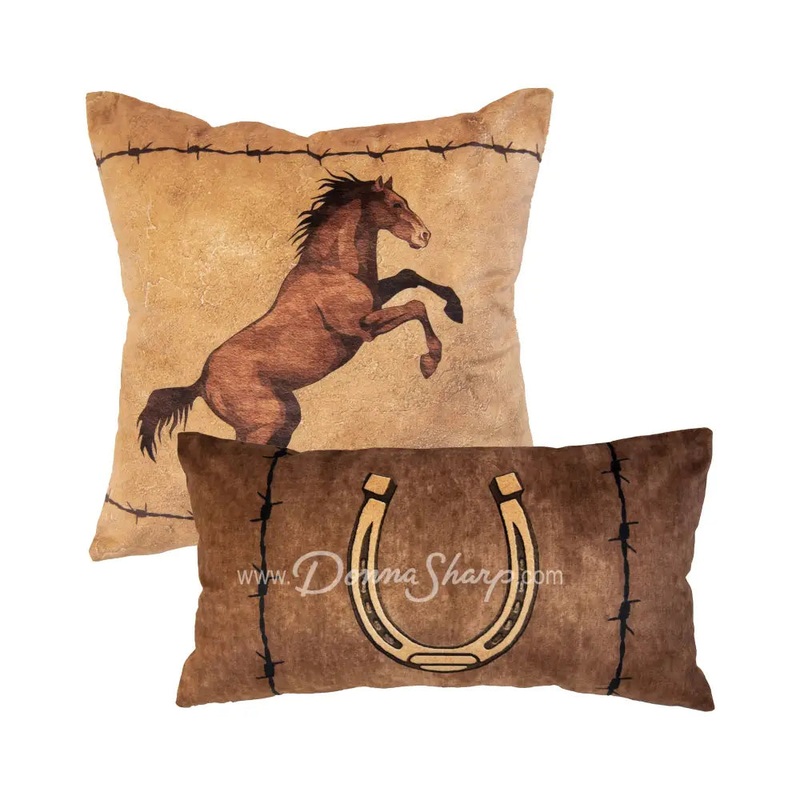 Donna Sharp Cowboy Cotton Decorative Pillow Set