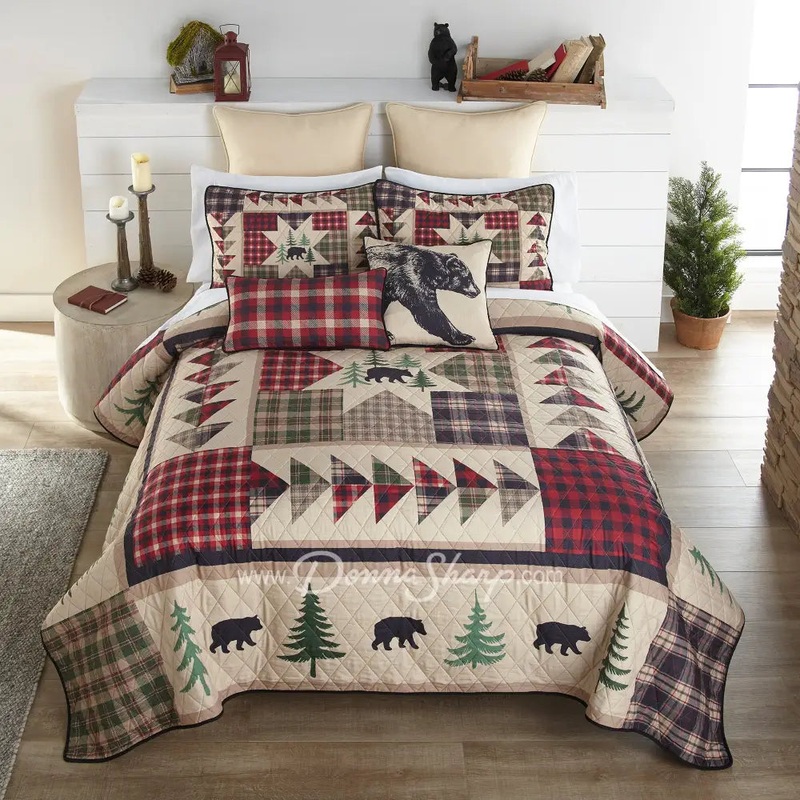 Forest Point Quilt Collection by Donna Sharp  3-Piece Ultra-Soft Microfiber Quilt Set