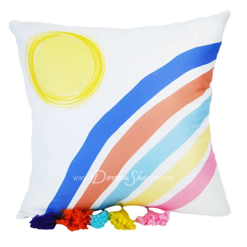 Smoothie Rainbow Decorative Pillow by Your Lifestyle by Donna Sharp